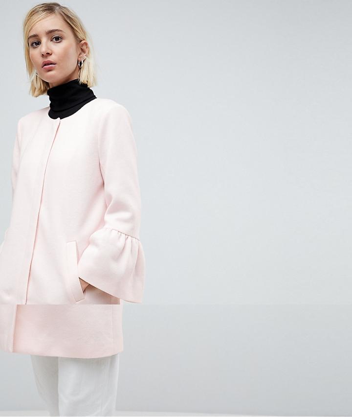 Only Jacket With Flute Sleeves - Pink