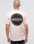 Asos Oversized T-shirt With Anarchy Back And Chest Print In Skater Pink - Evening Sand