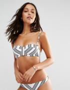 Zulu & Zephyr Wide Stripe Balconette Bikini Top - Multi