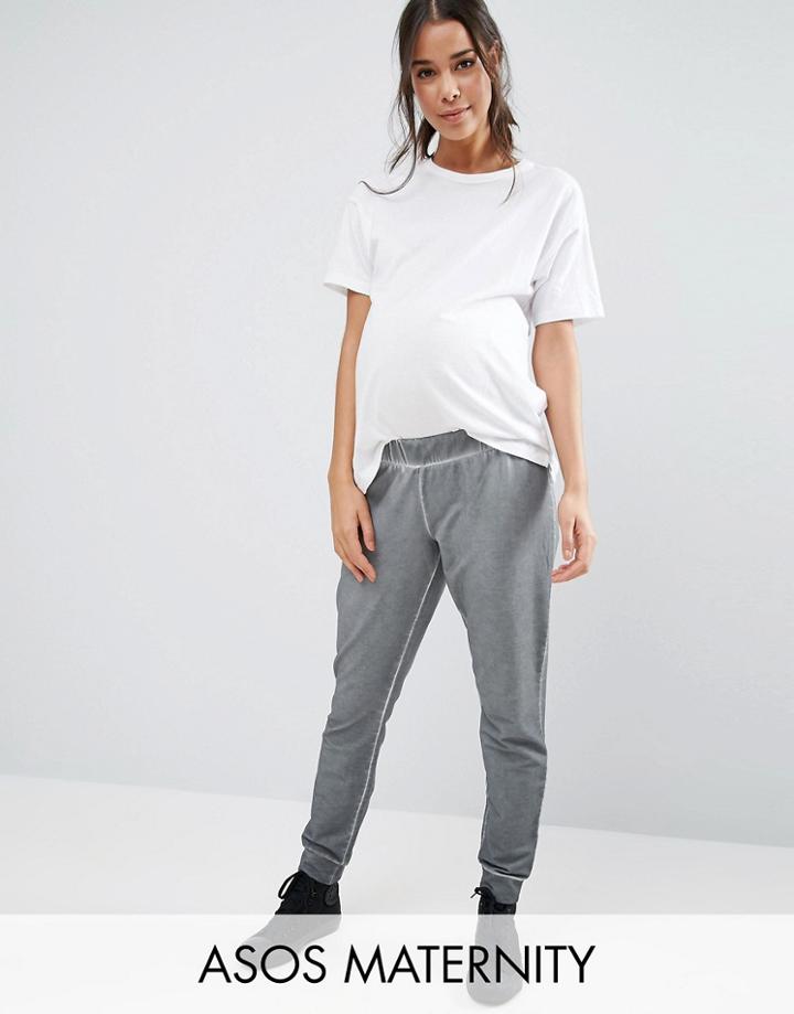 Asos Maternity Washed Jogger - Gray