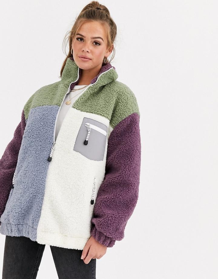 Asos Design Patched Fleece Hero Jacket