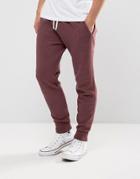 Abercrombie & Fitch Cuffed Joggers Core Slim Fit In Burgundy - Red