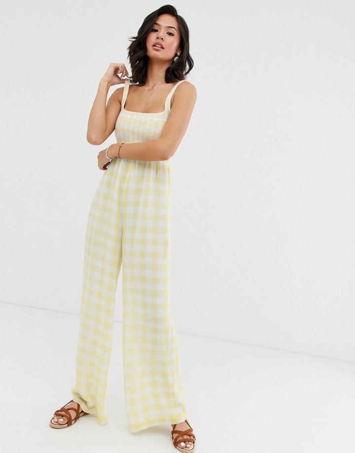 Capulet Wren Smocked Jumpsuit - Yellow