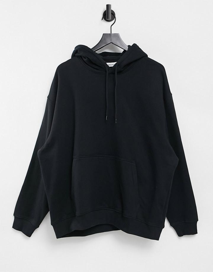 Weekday Kori Hoodie In Black