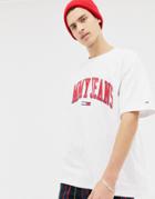 Tommy Jeans Relaxed Fit Collegiate Capsule T-shirt In White - White