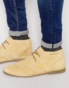 Ben Sherman Aiit Desert Boots In Leather - Beige
