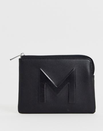 Asos Design Personalized Letter Ladies' Wallet A C E L M - Black