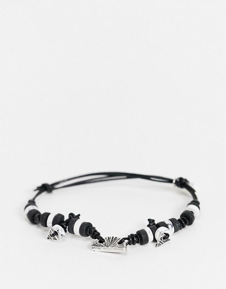 Classics 77 Cord And Bead Bracelet In Black
