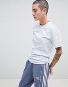 Adidas Originals Trefoil Print T-shirt In Blue - Blue