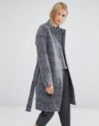 Native Youth Wool Dresser Overcoat - Navy