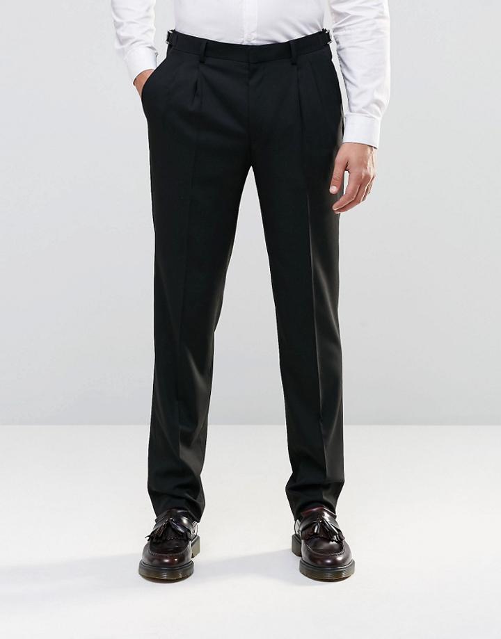 Asos Slim Suit Pant With Tails - Black