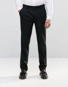 Asos Slim Suit Pant With Tails - Black