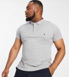French Connection Plus Polo In Light Gray