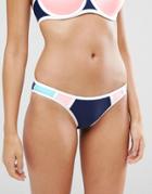 New Look Fuller Bust Contrast Binding Bikini Bottom - Pink