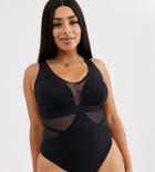 Dorina Curve Mesh Swimsuit In Black
