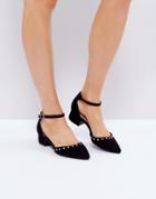 Raid Tia Ankle Strap Flat Shoes - Black
