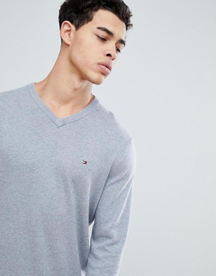 Tommy Hilfiger Pima Cashmere Sweater - Gray