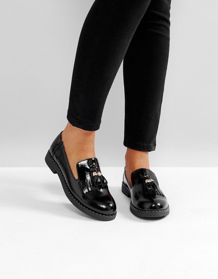 Park Lane Stud Rand Loafers - Black