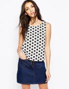 Sugarhill Boutique Top In Monochrome Flower Print