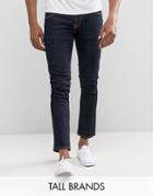 Nudie Jeans Tall Tight Long John Skinny Jeans Twill Rinsed Wash - Blue