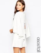 Asos Tall Romper With Cape Sleeve - Dusty Pink $47.00