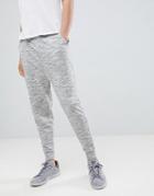 Asos Design Drop Crotch Joggers In Interest Fabric - Gray