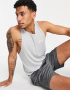 New Look Sport Mesh Racer Tank-grey