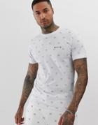 Nicce T-shirt With All Over Logo In White