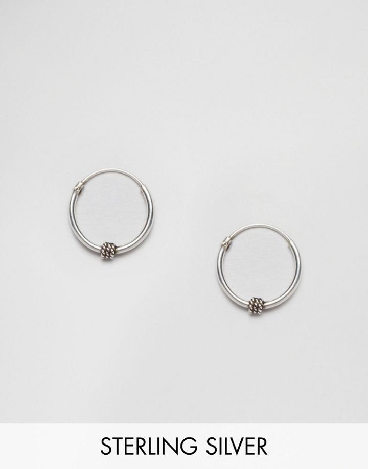 Kingsley Ryan Sterling Silver 12mm Knot Hoop Earrings - Silver