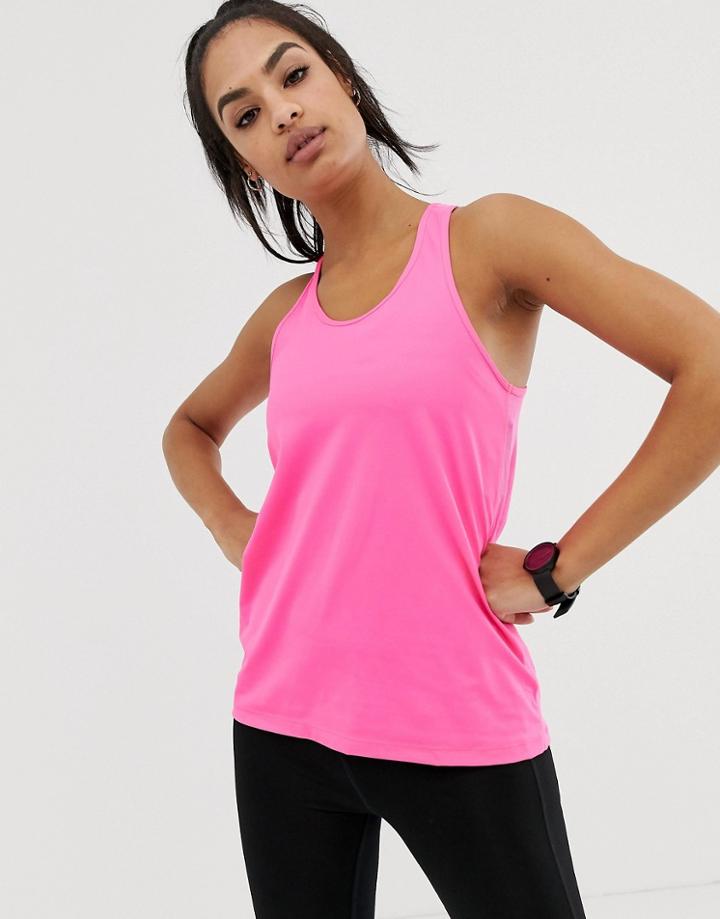 Asos 4505 Gym Mesh Back Tank - Pink