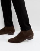 Hudson London Zelus Suede Chelsea Boots In Brown - Brown