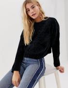 Only Dicte Chenille Soft Sweater - Black