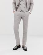 Twisted Tailor Super Skinny Suit Pants In Stone Linen - Stone