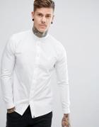 Pretty Green Oakwood Long Sleeve Shirt In White - White