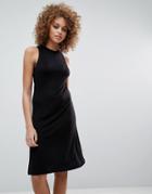 Noisy May Emilie High Neck A Line Dress - Black