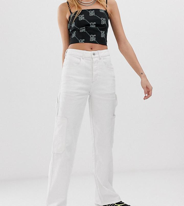 Collusion X005 Utility Jeans In Off White
