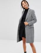 Gianni Feraud Tailored Houndscheck Coat - Black