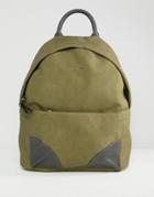 Ted Baker Graveet Backpack In Faux Nubuck - Green