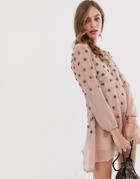 Raga Seeing Stars Embellished Dress - Pink