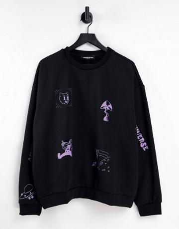 Another Reason Saturn Sweatshirt In Black
