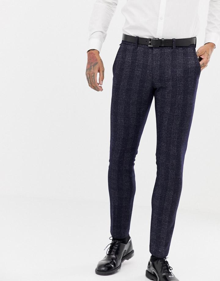Antony Morato Slim Fit Suit Pants In Navy Check