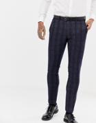 Antony Morato Slim Fit Suit Pants In Navy Check