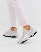 Puma Thunder Sneakers In Cream And Pink-white