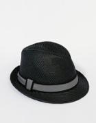 Goorin Killian Straw Fedora Hat - Black