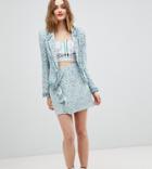 River Island Boucle Embellished Mini A-line Skirt - Green