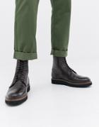 Farah Jeans Chunky Lace Up Boot - Brown