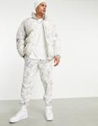 Topman Relaxed Tie Dye Sweatpants In Gray - Part Of A Set-grey