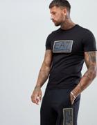 Ea7 Visibility Logo T-shirt In Black - Black