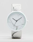 Asos Watch With Marble Design - White