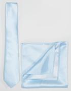 Asos Wedding Slim Tie And Pocket Square - Blue